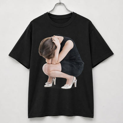 Girl in Anguish Tee - Unisex Graphic T-Shirt in  Cotton