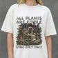 All Plants Are Edible T-shirt, Funny Foraging Skull T-shirt