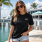 Salt Life Livin Salty Shark Fishing T Shirt , Breathable Offshore Angler Tee, Ocean Lifestyle Top