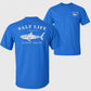 Salt Life Livin Salty Shark Fishing T Shirt , Breathable Offshore Angler Tee, Ocean Lifestyle Top