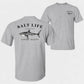 Salt Life Livin Salty Shark Fishing T Shirt , Breathable Offshore Angler Tee, Ocean Lifestyle Top