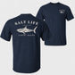 Salt Life Livin Salty Shark Fishing T Shirt , Breathable Offshore Angler Tee, Ocean Lifestyle Top