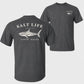 Salt Life Livin Salty Shark Fishing T Shirt , Breathable Offshore Angler Tee, Ocean Lifestyle Top