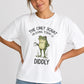 Funny Frog Graphic Tee Women Sarcastic Diddly Squat Plus Size Shirt