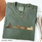 Vintage Art Style Dachshund T-Shirt, Halloween Costume Tee, Gift for Weenie Dog Owners Unisex Garment-Dyed Doxie Halloween