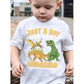 Boys' Summer Animal Graphic Tee - 'Just A Boy Who Loves Dinosaurs' Letter Graphic, Cute Basic Tee