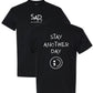 Stay Another Day Soft Cotton Casual T-Shirt, Breathable Short-Sleeve Pastel Graphic Tee for Mental Health Awareness