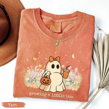 Halloween Maternity Shirt, Growing A Little Boo, Funny Pregnancy Announcement 2026 Shirt, Spooky Pregnant Costume