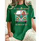 Women's Plus Size Casual Round Neck Boho Graphic Tee, Bohemian Hippie Bus Desert Scene & Dark Highway Quote T Shirt
