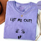 Funny “Let Me Out!” Pregnancy Graphic T-Shirt – Baby Hand & Footprint Maternity Tee