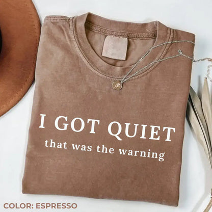 I Got Quiet That Was the Warning Shirt, Funny Sarcastic Introvert Graphic Tee