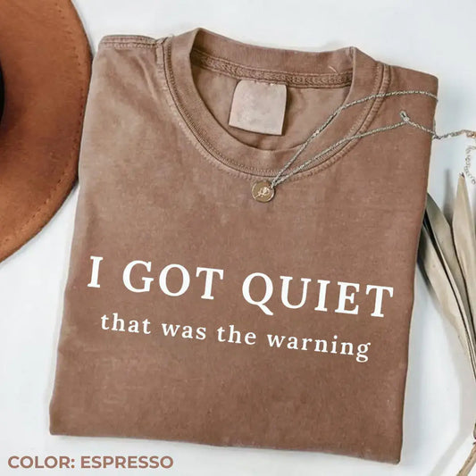 I Got Quiet That Was the Warning Shirt, Funny Sarcastic Introvert Graphic Tee