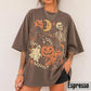 Retro Halloween Shirt, Y2K Tee, Vintage Black Cat Ghost Skeleton T-Shirt, Spooky Cute Pumpkin Witch Graphic Tee