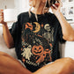 Retro Halloween Shirt, Y2K Tee, Vintage Black Cat Ghost Skeleton T-Shirt, Spooky Cute Pumpkin Witch Graphic Tee