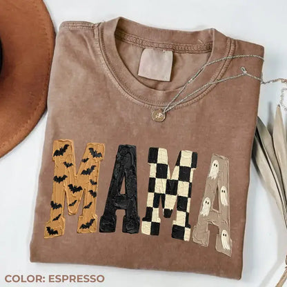 Halloween Mama Shirt, Spooky Mama Graphic Tee, Trendy Fall Mom T-Shirt, Cute Halloween Ghost Pumpkin Shirt, Spooky Season Gift