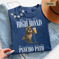 Why Take the High Road When You Can Take the Psycho Path T-Shirt, Funny Raccoon Shirt, Sarcastic Humor Tee, Iced Coffee Raccoon, Trash Panda Tee