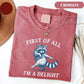 First Of All, I'm a Delight TShirt Funny Raccoon T-shirt Sarcastic Quote TShirt Sarcasm Tee Funny Animal Raccoon Tee Humor Graphic T-Shirt