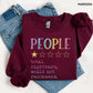 Review People Sweatshirt, Funny Sassy Quote Graphic Crewneck, Trendy Gift for Women, For Woman