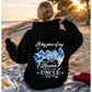 Women A Big Piece Of My Heart Lives In Heaven Mom Memorial Back Print Hoodie, Pink Angel Wing Heart Graphic Hooded Sweatshirt, Fall Remembrance Gift Hoodie