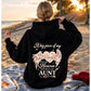 Women A Big Piece Of My Heart Lives In Heaven Mom Memorial Back Print Hoodie, Pink Angel Wing Heart Graphic Hooded Sweatshirt, Fall Remembrance Gift Hoodie