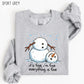 Funny Christmas Sweatshirt, Meltdown Snowman Christmas, Trendy Design, Winter Holiday Sweatshirt, Cozy Xmas Gift Sweatshirt Pullover Crewneck Tops