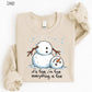 Funny Christmas Sweatshirt, Meltdown Snowman Christmas, Trendy Design, Winter Holiday Sweatshirt, Cozy Xmas Gift Sweatshirt Pullover Crewneck Tops