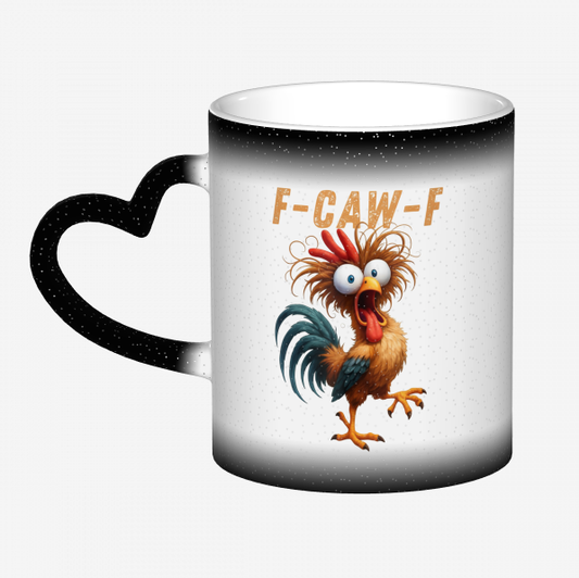 Heat-Sensitive Color-Changing! F-Caw-F Chicken Funny Mug