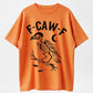 F-CAW-F Crow Skeleton Graphic Halloween T-Shirt