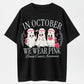 October Pink Ribbon Nurse Ghost T-Shirt