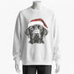 Christmas Dog Sweatshirt - Cute Labrador with Santa Hat