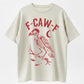 F-CAW-F Crow Skeleton Graphic Halloween T-Shirt