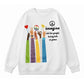 Raised Hand Print Imagine Lyrics Sweatshirt