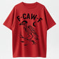 F-CAW-F Crow Skeleton Graphic Halloween T-Shirt