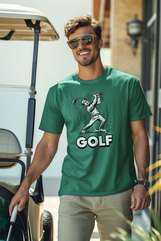 Frustrated Golfer Funny Graphic Tee