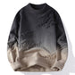 Men's Vintage Gradient Textured Knit Sweater – Relaxed Fit