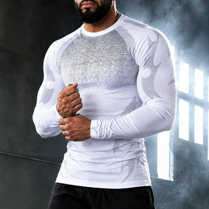 Men's Slim Fit Graphic Long Sleeve Performance Training Shirt