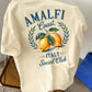 Men'S New Pure Round Neck Short-Sleeve T-Shirt Featuring Amalfi Italian Lemon Print