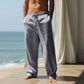 Men’s casual drawstring suitable for all seasons; versatile and easy to pair. Made from 100% polyester, they’re ideal for everyday wear and weekend outings. Beach pants—an essential for summer vacations. A great gift for a boyfriend or husband