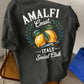 Men'S New Pure Round Neck Short-Sleeve T-Shirt Featuring Amalfi Italian Lemon Print