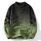Men's Vintage Gradient Textured Knit Sweater – Relaxed Fit