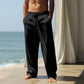 Men’s casual drawstring suitable for all seasons; versatile and easy to pair. Made from 100% polyester, they’re ideal for everyday wear and weekend outings. Beach pants—an essential for summer vacations. A great gift for a boyfriend or husband