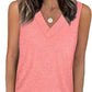 Tank Tops for Women Summer V Neck T Shirts Trendy Sleeveless Basic Tee Loose Fit 2025 Fashion
