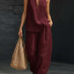Boho Halter Neck Two Piece Set - Perfect for Beach, Vacation & Brunch! Sleeveless Top Wide Leg Pants Set