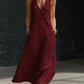 Boho Maxi Dress - Perfect for Beach, Vacation & Brunch! Sleeveless V-Neck Button Detail Casual Dress with Pockets