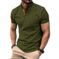 Men's Short Sleeve T-Shirt Henley Shirt Casual Summer T-Shirt Basic Round Neck Button Down Pocket