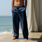 Men’s casual drawstring suitable for all seasons; versatile and easy to pair. Made from 100% polyester, they’re ideal for everyday wear and weekend outings. Beach pants—an essential for summer vacations. A great gift for a boyfriend or husband