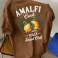 Men'S New Pure Round Neck Short-Sleeve T-Shirt Featuring Amalfi Italian Lemon Print