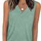 Tank Tops for Women Summer V Neck T Shirts Trendy Sleeveless Basic Tee Loose Fit 2025 Fashion