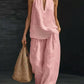 Boho Halter Neck Two Piece Set - Perfect for Beach, Vacation & Brunch! Sleeveless Top Wide Leg Pants Set