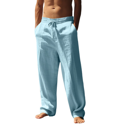 Men’s casual drawstring suitable for all seasons; versatile and easy to pair. Made from 100% polyester, they’re ideal for everyday wear and weekend outings. Beach pants—an essential for summer vacations. A great gift for a boyfriend or husband